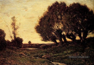  sea Peintre - Un paysage boisé avec un ruisseau Barbizon Henri Joseph Harpignies